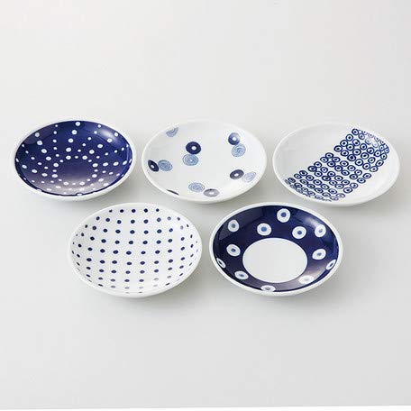 Saikai Pottery Indigo Small Dishes 5pcs Set 14050