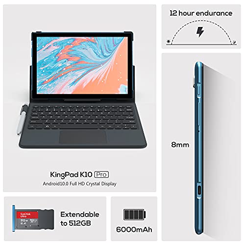 VASTKING KingPad K10 Pro 10.1" Android 10 Tablet, 4G LTE SIM Card