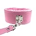 Muatoo PU Leather Soft Neck Choker Collar With Chain Detachable Leash For Men Women
