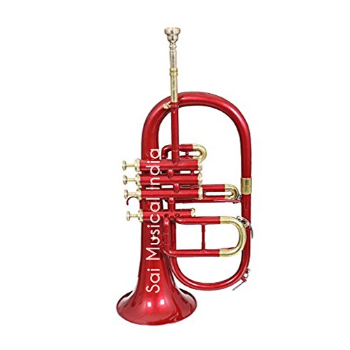 Sai Musical India, F-25, Flugel Horn, Bb 4 Valve (Red)
