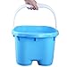 Foot Spa Bucket with Handle and Removable Rollers for Massage (Blue)