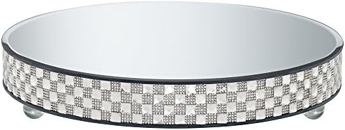 Dahlia Studios Ashley Silver Mirror-Top 13 3/4" Round Cake Stand