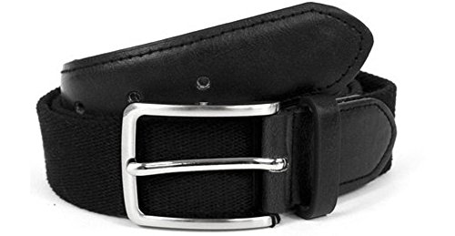 AimTrend Men's Casual Poly Cotton Braided and PU Leather Silver Tine Buckle Belt AimTrend Men's Casual Poly Cotton Braided and PU Leather Silver Tine Buckle Belt