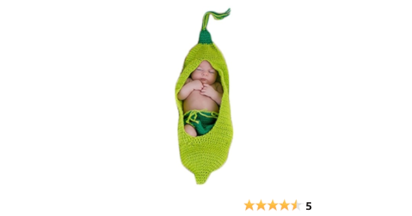 Amazon Com Christmas Newborn Baby Photo Shoot Props Outfits Crochet Clothes Green Pea Style Bag Shorts Photography Shoot Clothing Shoes Jewelry