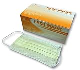 doubleK Earloop Face Masks Assorted Colors, 50 Fluid Resistant Masks (Yellow)
