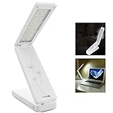 Anpress 16 LEDs Eye Caring High Light Foldable Desk Reading Lamp USB Folding Table Lamp Light for Study Office Home Dorm (Battery / USB powered)