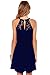 DREAGAL Girls Chiffon Beach Dress Knee Length Wedding Dresses Navy Blue Large