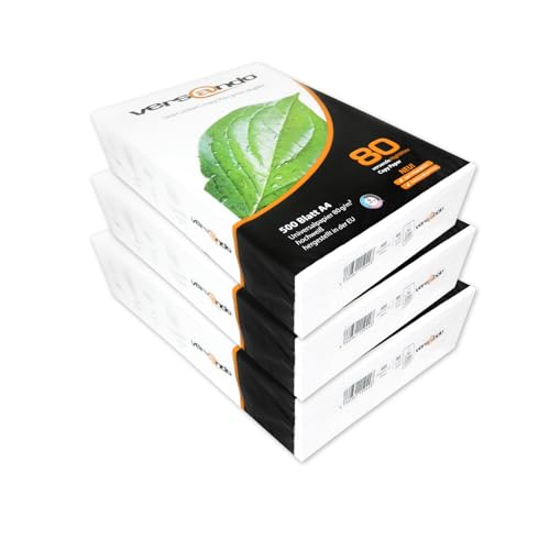 versando 1.500 Blatt Druckerpapier A4 hochweiß CIE161 Premium Kopierpapier (3x 500 Blatt HighWhite 80) strahlende Farben, klare Schrift, PEFC zertifiziert thumbnail 1