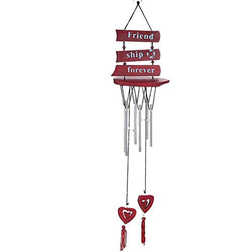 Metal wind chimes, 6 hollow aluminum tubes friend ship wind bells