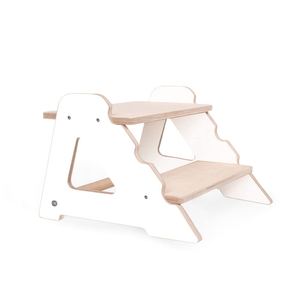 MAMOI® Children Step | Yarnwood Modern Design Bathroom Stool Toddler | Safe & Versatile Wooden Step Stool | Step Kids Bathroom | Step Stool Wooden | 100% ECO | Made in EU