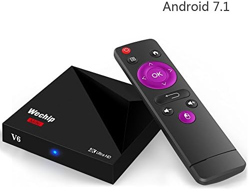 LONGF Android 7.1 TV Box Wechip V6 RK3328 Quad-Core 1G+8G WiFi 2.4G Smart TV Box