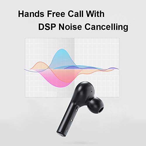 QCY T5 True Wireless Earbuds with Charging Case, 5.0 Bluetooth Headphones, Black