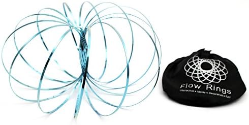 Spinner Ring Arm Slinkey Toy - Flow Rings Kinetic Spring Bracelet - Science Educational Sensory Interactive Cool Toys For Kids Boys Girls Adults - Spinning Metal Galactic Globe Vortex