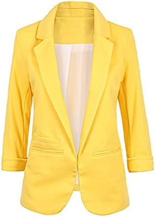LuShmily Women's Boyfriend Blazer Tailored Suit Coat Jacket