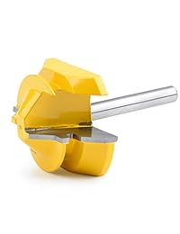 qlouni Lock inglete 2" de diámetro 1 4" vástago de acero de carbono Joint Router Bits cortador de la carpintería Herramienta de 45 grados