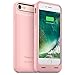 PowerBear iPhone 7 Battery Case (MFI) [3100mAh] High Capacity External Rechargeable Charger Pack for Apple iPhone 7 (Up to 160% Extra Battery) - PINK [24 Month Warranty & Screen Protector Included]