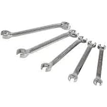 SK Hand Tools 5-Piece SAE Flare Nut Wrench Set - 1/4" To 7/8" SuperKrome Finish (Made In USA)