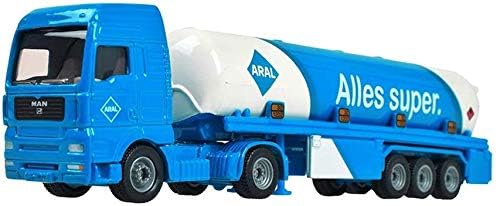 L.HPT Juguetes para niños Fundición a presión Coche Ingeniería Vehículo Modelo Aleación Coche Niños Simulación Camión Cisterna Juguete Regalo para niños (Color: Azul)