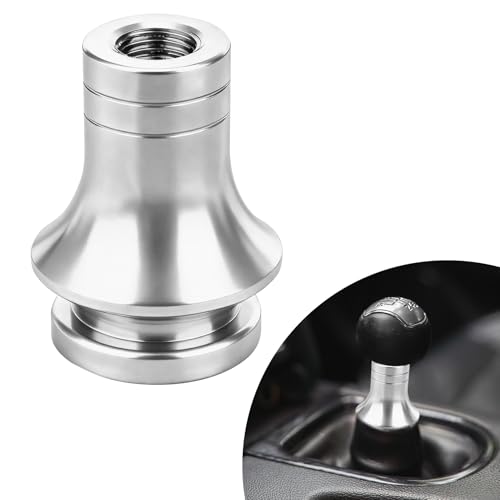 Surosha Shift Knob Boot Retainer/Adapter, Gear Shift Lever Adapter, Aluminum Manual Gear Shifter Stick Connector, Waterproof Metal Shifter Lever Retainer Holder for Manual Transmission Cars (Silver) at Amazon