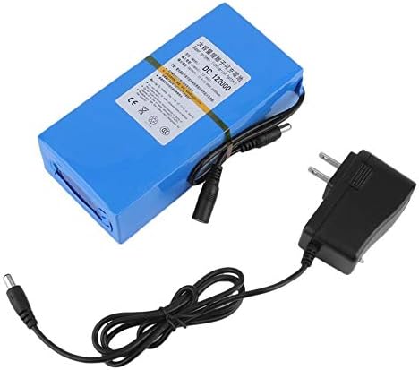 20000mAh 10.8V-12.6V DC Lithium-ion Polymer Rechargeable Battery With Working Indicator +AC Power Charger US Plug Blue