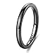 TIGRADE Black Titanium Ring 2mm 4mm 6mm 8mm Dome High Polished Wedding Band Size 3-14.5