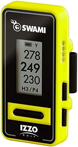Izzo Golf Swami Clip-On Golf GPS With Voice Feature, Yellow Izzo Golf Swami Clip-On Golf GPS With Voice Feature, Yellow