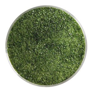 5 Oz Light Aventurine Green Transparent Fine Frit - 90 Coe