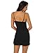 ZANZEA Women's Sexy Lingerie Lace Teddy Chemises Full Slips Sleepwear Mini Babydoll Nightgown G-String Black 4