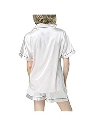 NANJUN, pijamas de satin, cortas, con botones, para mujer