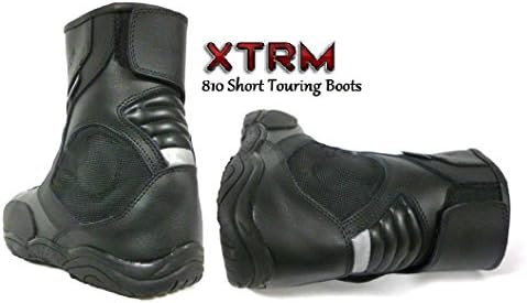 XTRM 810 MOTORBIKE SHORT BOOTS Motorcycle Men & Women Touring Urban City Leather Boots