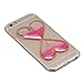 Urberry Clear Transparent Rubber Case for iPhone 5SE/5/5S,Cute Novelty Heart Shape Flowing Sand Slim Fit Clear Gel Liquid Case Cover for iPhone 5SE/5/5S with a Screen Protector