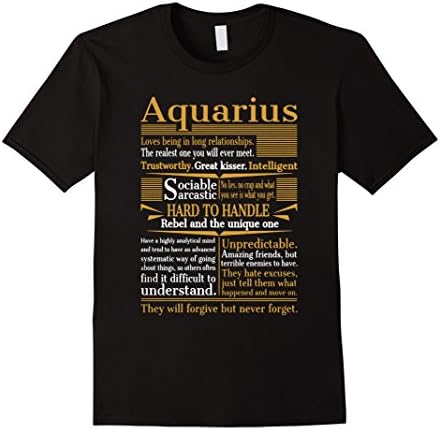 Men's Aquarius Loves Being In Long Relationships T-Shirt Small Black