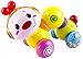 WolVol Musical Press and Crawl Baby Activity Toy - Rolling Rattle Worm w/Lights & Music - Fine Motor Skills & Fun Learning Crawler for Babies & Kids - Safe and Tested Toy for Toddlers