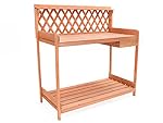 TMS Outdoor Potting Bench Garden Work Station Planting Bench Solid Wood Construction