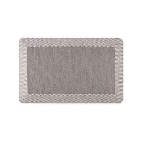 Martha Stewart Mira Modern Heathered Anti-Fatigue Air-Infused Kitchen Mat, Grey, 19.6