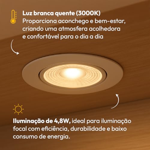 Kit 10 Lampada Led MR11 MR16 ou AR111 Branco Quente Neutro ou Frio GU10 Bivolt Branco Alut By Avant (Branco Quente 3000K, MR16 4,8W)