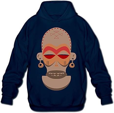 Supersellerforu Men African Mask Hooded Sweater Casual Fleeces Dress Top Quality
