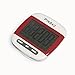 PINGKO Portable LCD Digital Multi Pedometer Calorie Counter Walking Step Distance Pedometer with Clock - Red