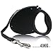 Parboo Retractable Dog Leash,16 ft Dog Walking Leash for Medium Dogs up to 80lbs, Black