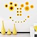 22Pcs DIY Sunflower Wall Sticker 3D Yellow Flower Wall Decals Peel and Stick Removable Wall Art Decor Nursery Daisy Floral Stickers for Kids Baby Living Room Decoration