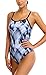 ALove Women Sports Swimsuit One Piece Racerback Lap Swimming Suit Medium Black