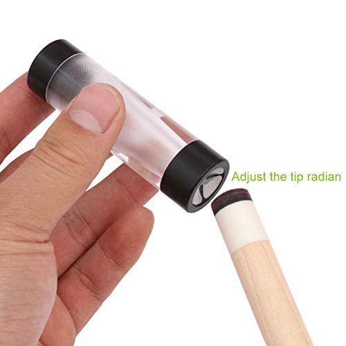 3 in 1 Billiards Pool Cue Tip Repair Tool Accessories File Radian Shape Tip Prick Burnisher - Thumbnail 2