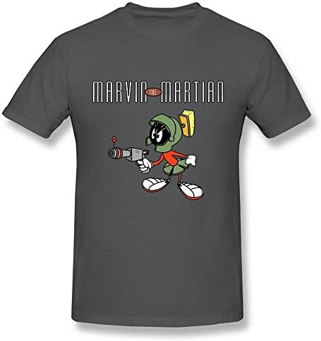 Men's Marvin The Martian Looney Tunes Logo Black T Shirt XXXX-Large