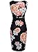 Fantaist Women's Sleeveless Elegant Wedding Party Vintage Floral Print Dress (S, FT601-Black)