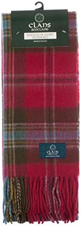 Clans Of Scotland Pure New Wool Scottish Tartan Scarf