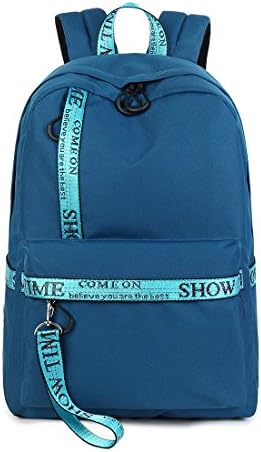 VentoMarea Lightweight Canvas Backpacks School Bag Casual Travel Daypacks (Royal Blue-Polyester Large)