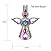 10pcs Rainbow Color Wings Angel Pearl Cage Beads Cage Locket Pendant DIY Jewelry Making Accessories-for Oyster Pearls, Essential Oil Diffuser, Fun Gifts (Wings Angel)