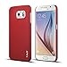J&D Case Compatible for Galaxy S6 Case, [Ultra Slim] Samsung Galaxy S6 Case [Slim Fit] [Smooth Red] Premium Protective Hard Case for Samsung Galaxy S6 (Slim Wine Red)