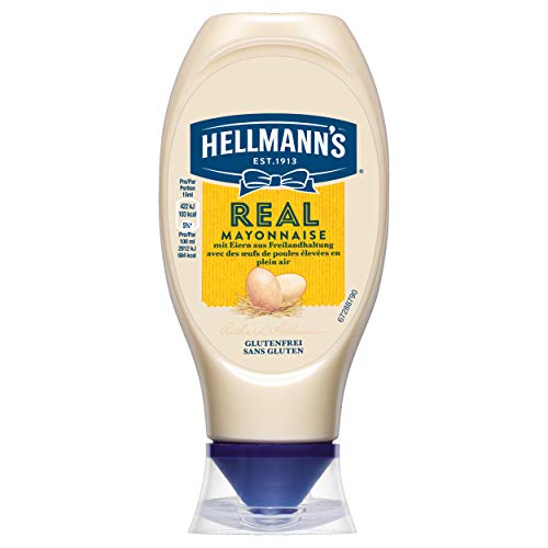 Hellmann S Real Mayonnaise Mit Rapsol Ideal Als Pommes Und Burger Sauce Und Fur Salat Dressings 2er Pack 2 X 430ml Amazon De Lebensmittel Getranke