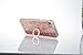 iPhone 7 Case Crystal Clear Quicksand Liquid - JAZ Finger Ring Stand Ultra Thin Soft Transparent Plastic Floating Luxury Bling Glitter Sparkle Diamond Case for iPhone 7 /iphone 8 (Diamond Pink)